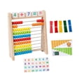 thumbnail image 3 of Ábaco de madera para niños, marco de cálculo matemático, juguete de aprendizaje preescolar, ábaco de matemáticas con varillas aritméticas para niños, 3 of 9
