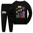 thumbnail image 1 of Ropa de bloques de números a la moda, ropa de casa para niñas pequeñas, pijamas para niños pequeños, pijamas para adolescentes y niños, Pijama de Navidad para niños, 1 of 4