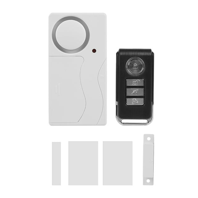 Sistema de alarma antirrobo inalámbrico para puerta con sensor magnético de vibración y control remoto