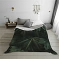thumbnail image 2 of YFYANG Lightweight Warm Flannel Blanket, Vintage Green Maple Leaf Texture Throw Blanket for Bed, Sofa, Travel, Camping, 40"x30", 2 of 7