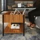 thumbnail image 3 of MESA EXTENSIBLE − BERNA  Mesa de Centro Elevable,  Mesa Auxiliar Estancia, Recámara y Oficina, Patas Metálicas, Tablero Laminado Texturizado  (NEGRO LISO )0, 3 of 9