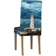 thumbnail image 4 of Funda protectora ABPHQTO para silla elástica Stormy Sky Over Lighthouse juego de 6, 4 of 4