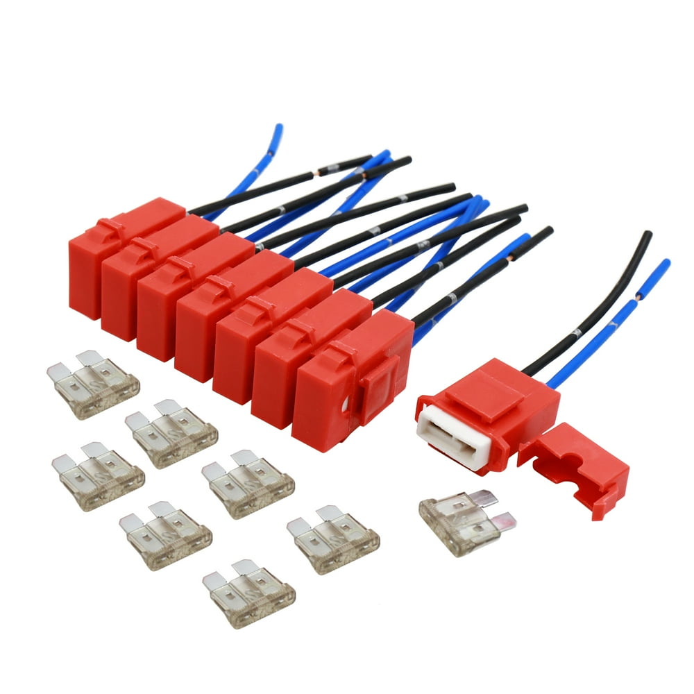 8pcs DC 32V Waterproof Car In Line Blade Style Fuse Holder w 7.5A Fuse