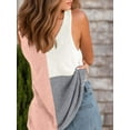 thumbnail image 3 of Weardear Womens Casual V Neck Tank Tops Color Block Sleeveless Summer Tops, 3 of 6