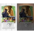 thumbnail image 2 of Caroline's Treasures 7311CNL Great Dane Natural Ears Fawn in Flowers Ceramic Night Light, 6x4x3", multicolor, 2 of 2