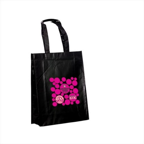 Superbagline QSB74 Black Laminated Tote - Pack of 25
