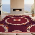 thumbnail image 2 of Design&I 6'x9' Washable Area Rug Record Album Vinyl Theme Featuring Abstract Musical Motifs Retro for Living Room, Family Indoor, Oversized Skid-Resistant, 2 of 7