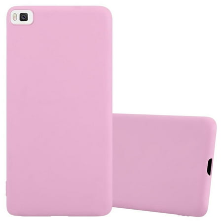 Cadorabo Cover for Huawei P8 Case in CANDY PINK TPU silicone