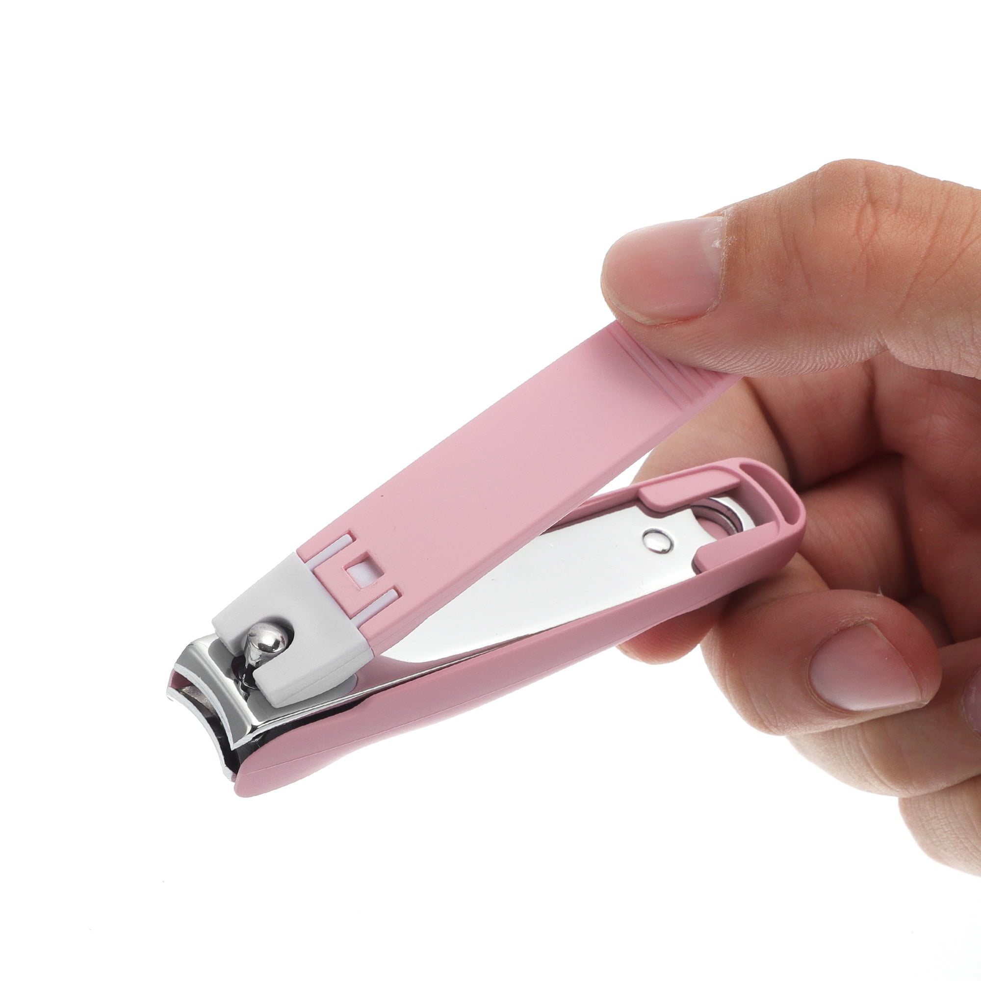 Unique Bargains 1pc Anti-splash Nail Clippers for Easy Nail Trimming Light Pink Small