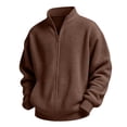 thumbnail image 3 of Trikvn Full Zip Waffle Knit Jackets for Boys Long Sleeve Sweatshirts Casual Stand Collar Cardigan Sweaters for Kids Fall Winter Activewear Outerwear Coats with Pockets, 3 of 9