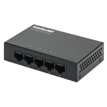 Intellinet 5-Port Gigabit Ethernet Switch, Desktop, Metal Housing - IEEE 802.3az (Energy Efficient Ethernet)