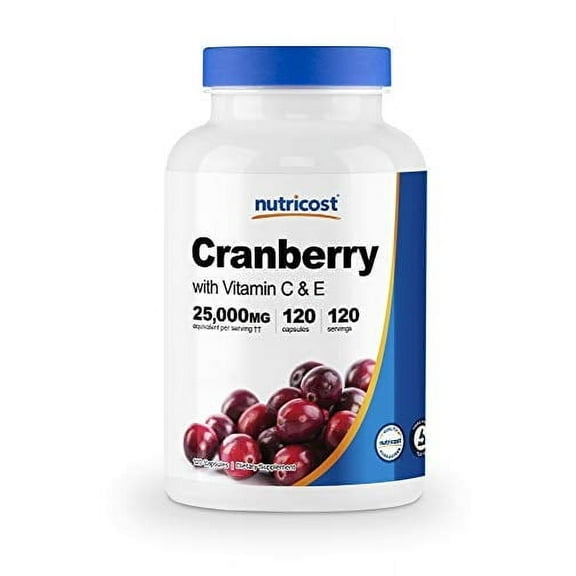 Nutricost Cranberry Extract 25,000mg, 120 Capsules, Supplement