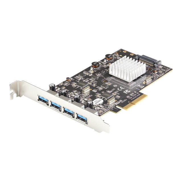 StarTech.com 4-Port USB PCIe Card - 10Gbps USB 3.1/3.2 Gen 2 Type-A PCI Express Expansion Card - 2 Controllers - 4xUSB - Windows/Mac/Linux - USB adapter - PCIe 3.0 x4 - USB 3.1 Gen 2 x 4
