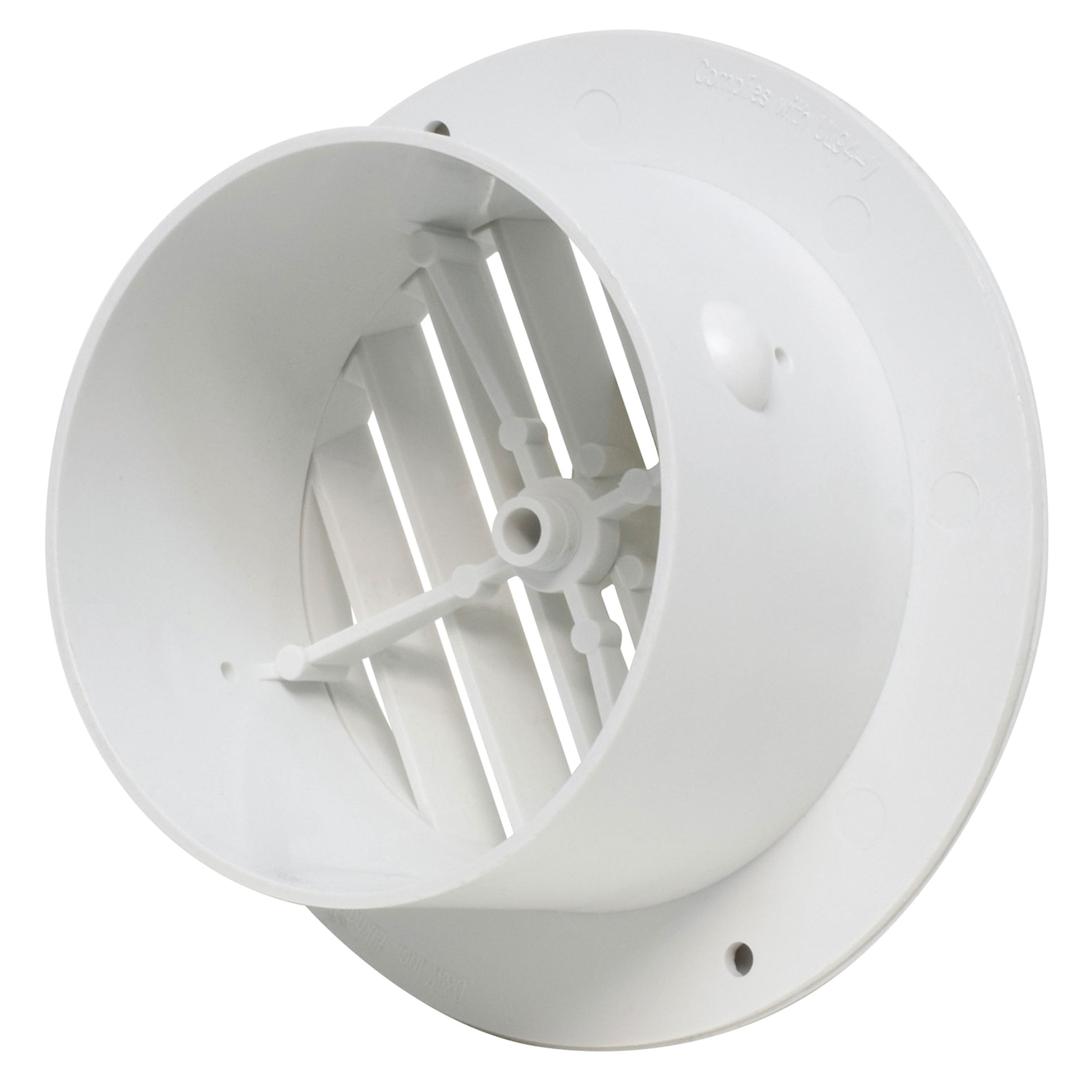 Baystate A10‑3345VP Heating and A/C Register 4 Inch interior diameter, 5-3/8 inch outside diamter