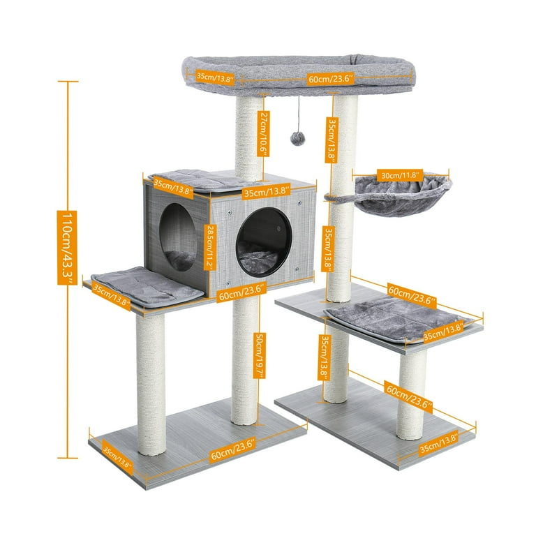 Hennessy 43 modular 2025 modern cat tree