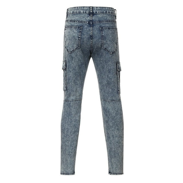 Men's Jeans Product Classification Men's Stretch Denim Pant Distressed Ripped Slim Fit Pocket Jeans Trousers Product Title
