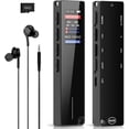 thumbnail image 2 of Voice Recorder, 64GB Digital Voice Recorder with Playback Noise Reduction 30h Audio Recording Device with Password, MP3, A-B Repeat, Dual-Microphone, Voice Activated Recorder for Meetings, Classes, 2 of 8