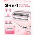 thumbnail image 4 of PRITECH Electric Razor for Women, Cordless Electric Shavers, Wet & Dry Waterproof Lady Razors for Legs, Arms, Underarms, Bikini (Pink), 4 of 8