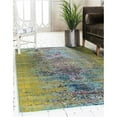 thumbnail image 1 of Unique Loom 3140008 5 x 8 ft. Warhol Vita Rectangular Rug, Olive, 1 of 1