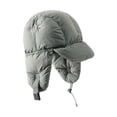 thumbnail image 2 of segolike Hat with Earflaps Filled Hat Trapper Hat Windproof Lightweight Warm Hat with Visor Winter Hat for Skating Cold Weather Skiing Gray, 2 of 8