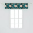 thumbnail image 2 of Ambesonne Leopard Window Valance, Hexagons in Various Prints, 54" X 12", Dark Teal Pale Salmon, 2 of 3