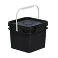 thumbnail image 1 of Cubo cuadrado vacío para almacenar alimentos con tapa, contenedor para pintura, ideal para proyectos industriales, de pesca, manualidades y para 8 litros, 1 of 9