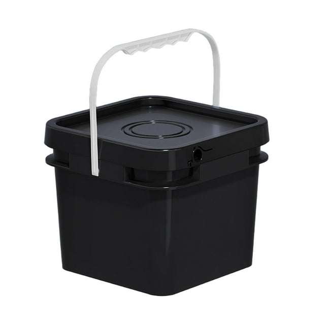 GUOOL Seau Carré avec Poignée et Couvercle Seau de Rangement pour Aliments Secs Peinture Eau 8 L
