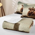 thumbnail image 4 of jejeloiu Farm Animal Cow Quilt King Kids,Rustic Farmhouse Lodge King Coverlet Set,3 Pieces, 4 of 7