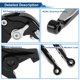 thumbnail image 4 of Palancas de freno y embrague cortas y largas para Kawasaki ER-5 2004-2005, palanca de freno ajustable de motocicleta, aleación de aluminio, cabeza negra, mango tono plateado, 4 of 6
