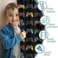 thumbnail image 3 of Blackout Kids Curtains,Colorful Controllers Games Black Pattern Childrens Insulated Curtains Set Of 2,Bedroom Essentials,Toddler Room Decor 52"x84", 3 of 5