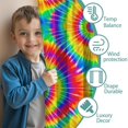 thumbnail image 3 of Orange and Purple Tie Dye Pattern Insulated Teens Curtains Set Of 2, Bedroom Essentials, Toddler Room Decor 52x84in(132x213cm), 3 of 5