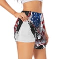 thumbnail image 3 of Lsque Largemouth Bass Fish in USA Printed Women's Running Shorts with Liner Pockets,Elastic Quick Dry Workout Athletic Gym Yoga Shorts,Womens High Waist Shorts-Small, 3 of 9
