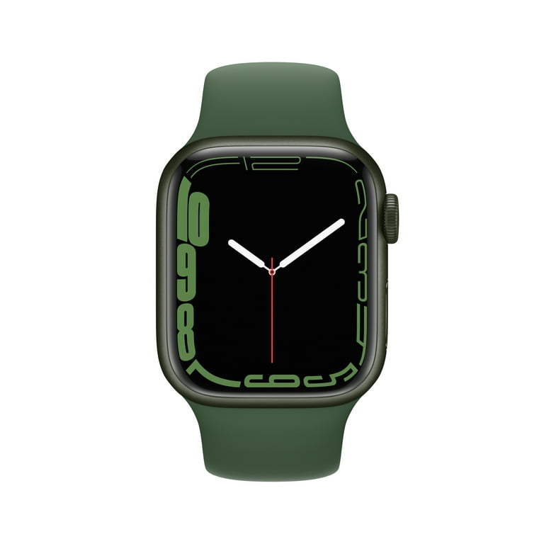 Apple Watch Series 7 GPS, 41mm Green Aluminum Case with Clover