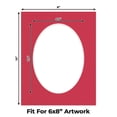 thumbnail image 2 of Deep Red Picture Frame Mat for 8x10 Frames - Oval Opening for 6x8 Photos - 10 Mats, 2 of 7