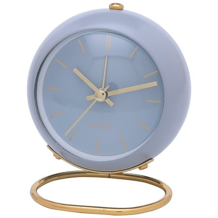 REGALWOVEN Spherical Mechanical Alarm Clock, Metal Casing, with Ring Stand, Ideal for Bedroom Nightstand Gray 4.1L x 2.5W x 3.5H