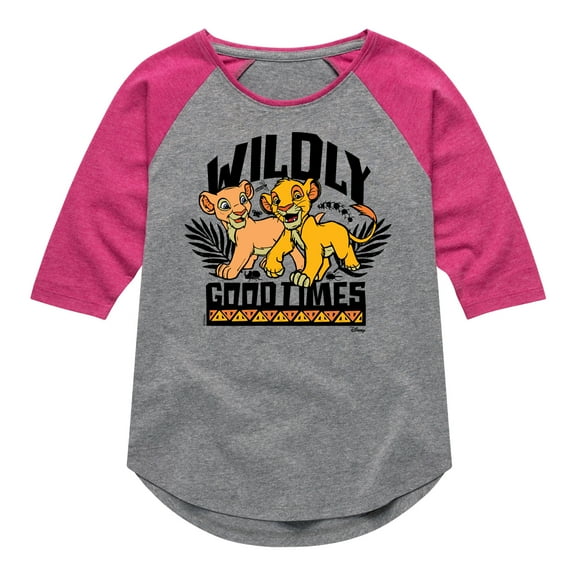 Disney - The Lion King - Wildly Good Times - Toddler & Youth Girls Raglan Graphic T-Shirt