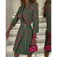 thumbnail image 1 of Autumn Shirt Dress Women Vintage Print Long Sleeve Mini Dresses For Women Fashion Turn Down Collar Lace Up Party DressXXL Gao Jinjia LED, 1 of 2