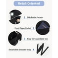 thumbnail image 6 of Weekender Bag Airline Approved Under Seat Carry on Basic Travel Duffel with Multiple Pockets Water-Resistant for Women and Men, 20L, Black, 6 of 8