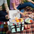thumbnail image 5 of FORMRS Insulated Cooler Bag 24 Cans Capacity Soft Leakproof Lunch Box with Side Pockets, Green Strawberry, 5 of 7