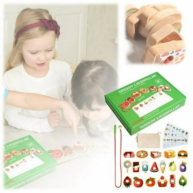 Stringing Beads Game Montessori Educational Toys for Kids Fine Motor Skills Development Concentration Thinking Training Learning Activity