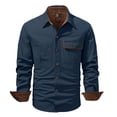 thumbnail image 2 of JXMVOJ Men's Casual Shirt Jacket Cotton Linen Shacket Lightweight Work Coat Button Down Overshirt, 2 of 9