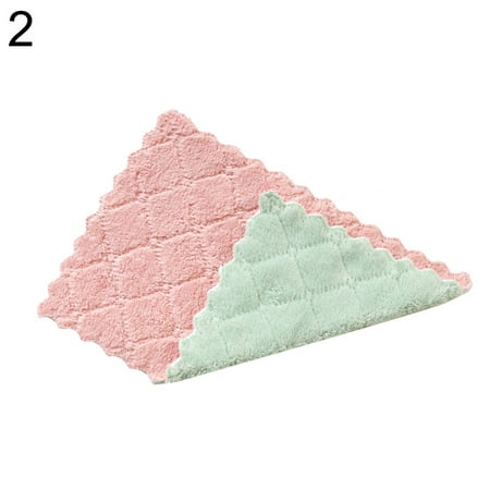 

JHTongC 5Pcs Double-sided Water Absorbent Kitchen Dish Washing Cleaning Cloth Hand Towel