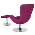 thumbnail image 4 of Flash Furniture Egg Series Magenta Fabric Side Reception Chair with Ottoman, 4 of 5
