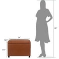 thumbnail image 3 of Joveco 32" Leather Storage Ottoman , Rectangle Foot Rest Stool for Living Room, Bedroom, Entryway, Cognac Brown, 3 of 8