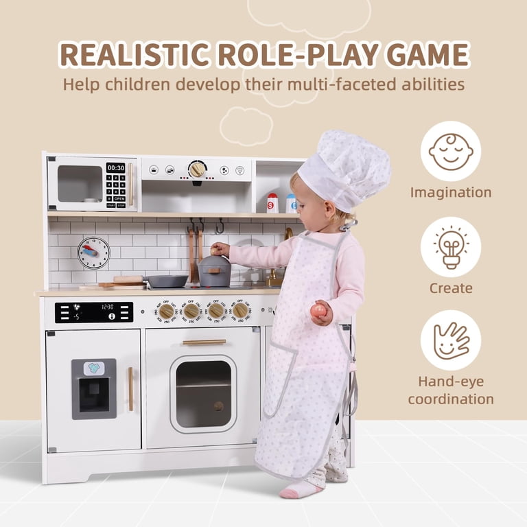aokitchen♡ OOOK Kids Play Kitchen Set: Child-Friendly Appliance Playset for