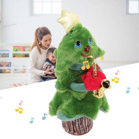 Singing and Dancing Christmas Tree, Singing Dancing Christmas Plush Toy 8 Songs Light Swing Electric Singing Xmas Tree for Girl Boy