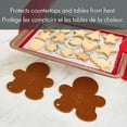 thumbnail image 2 of Holiday Time Silicone Trivet, Gingerbread Cookie Shaped, Brown, 2 of 9