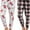 Hearts/Moose, variant on Disney 2 Pack Womens Pajama Sleepwear Pants Female, Cocoa/Flake, Size: L, Prestigez
