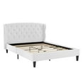 thumbnail image 4 of Modway Penelope Tufted Wingback Queen Performance Velvet Platform Bed in White, 4 of 10