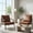 Brown, variant on Modern Faux Leather Accent Chair with Sturdy Metal Frame - Black